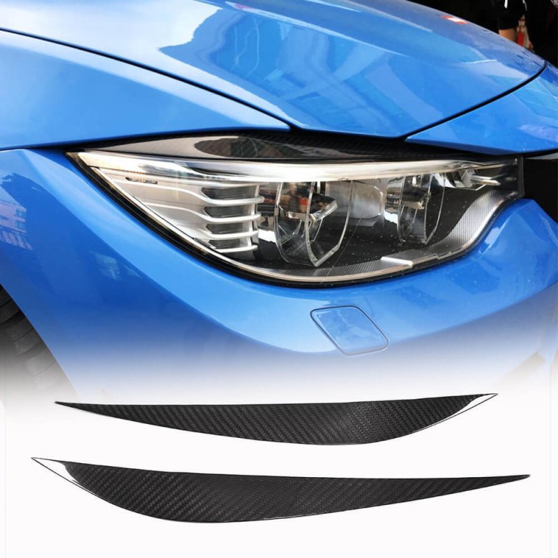 Реснички на Фары V2 (для F80, Карбон) для BMW 3 серия F-30/31/34 2012-2019 гг