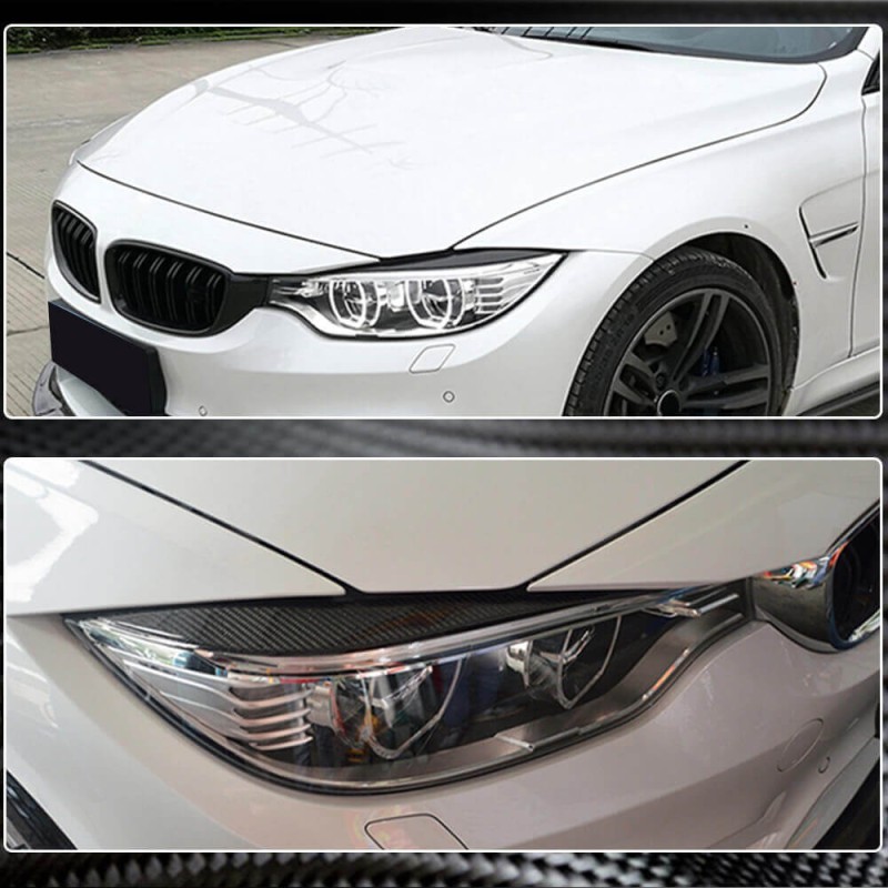 Реснички на Фары V2 (для F80, Карбон) для BMW 3 серия F-30/31/34 2012-2019 гг Реснички на Фары V2 (для F80, Карбон) для BMW 3 серия F-30/31/34 2012-2019 гг