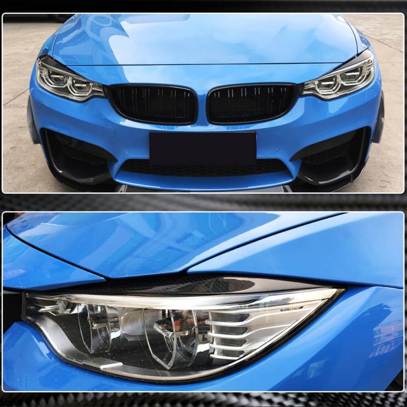 Реснички на Фары V2 (для F80, Карбон) для BMW 3 серия F-30/31/34 2012-2019 гг Реснички на Фары V2 (для F80, Карбон) для BMW 3 серия F-30/31/34 2012-2019 гг