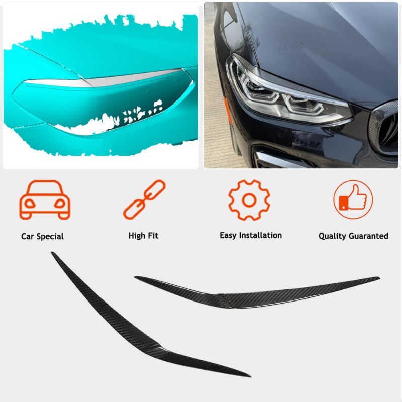 Реснички на Фары FRP V3 для BMW X3 G01 2018- гг Реснички на Фары FRP V3 для BMW X3 G01 2018- гг