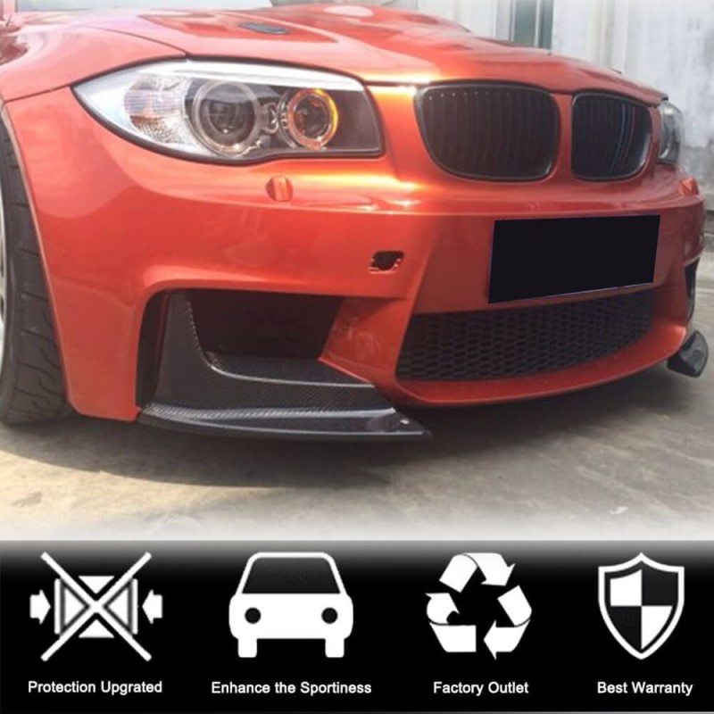 Накладки Flap на передний бампер (для 1M E82, Карбон) для BMW 1 серия E81/82/87/88 2004-2011 гг Накладки Flap на передний бампер (для 1M E82, Карбон) для BMW 1 серия E81/82/87/88 2004-2011 гг
