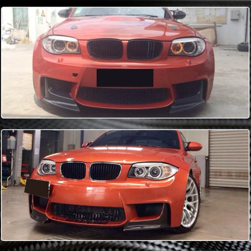 Накладки Flap на передний бампер (для 1M E82, Карбон) для BMW 1 серия E81/82/87/88 2004-2011 гг Накладки Flap на передний бампер (для 1M E82, Карбон) для BMW 1 серия E81/82/87/88 2004-2011 гг