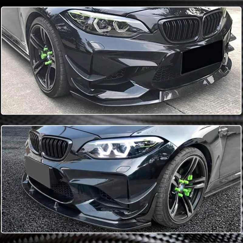 Накладки на передний бампер Flap FRP V2 для F87 M2 2016-2020 для BMW 2 серия F22/23 Накладки на передний бампер Flap FRP V2 для F87 M2 2016-2020 для BMW 2 серия F22/23