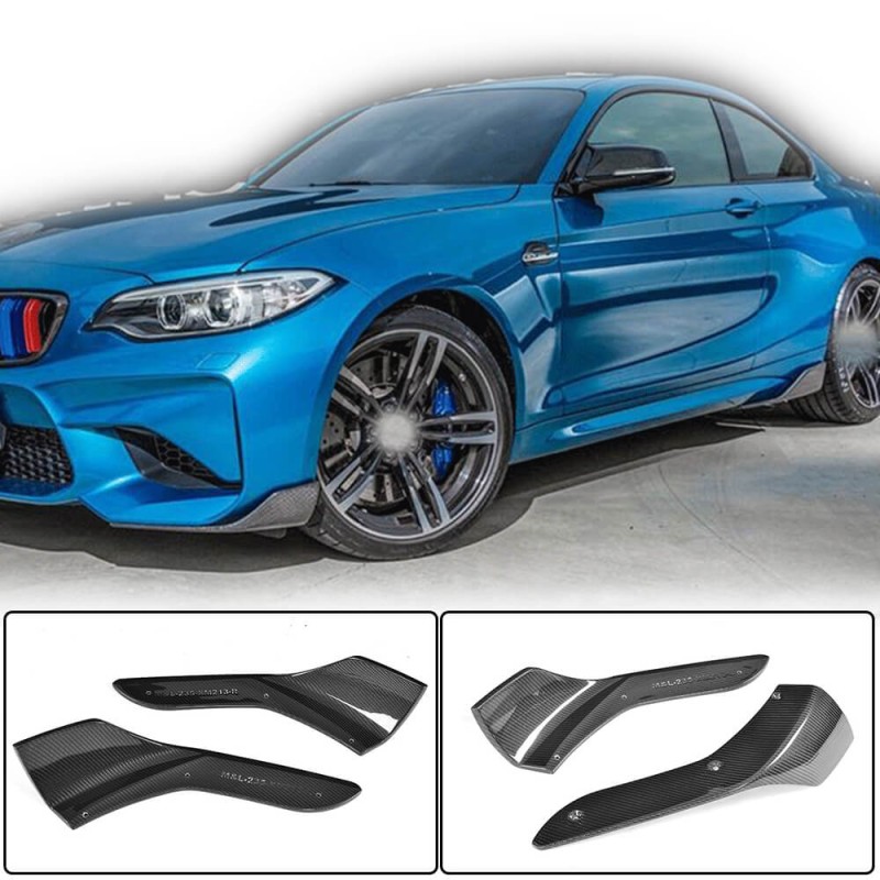 Накладки на передний бампер Flap (для F87 M2/M2C, Карбон) для BMW 2 серия F22/23 2014-2021 гг