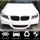 Накладки на передний бампер Flap (для E90 2005-2008 M-Sport, Карбон) для BMW 3 серия E-90/91/92/93