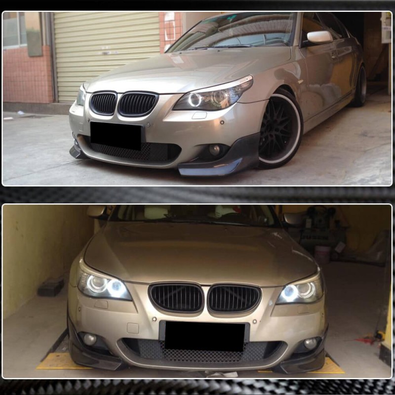 Накладки Flap на передний бампер (для M-Sport, Карбон) для BMW 5 серия E-60/61 2003-2010 гг Накладки Flap на передний бампер (для M-Sport, Карбон) для BMW 5 серия E-60/61 2003-2010 гг