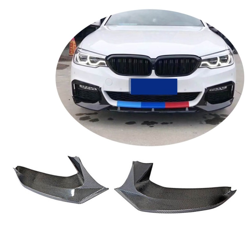 Накладки на передний бампер Flap Карбон V1 (для M-Sport 2017-2020) для BMW 5 серия G30/31