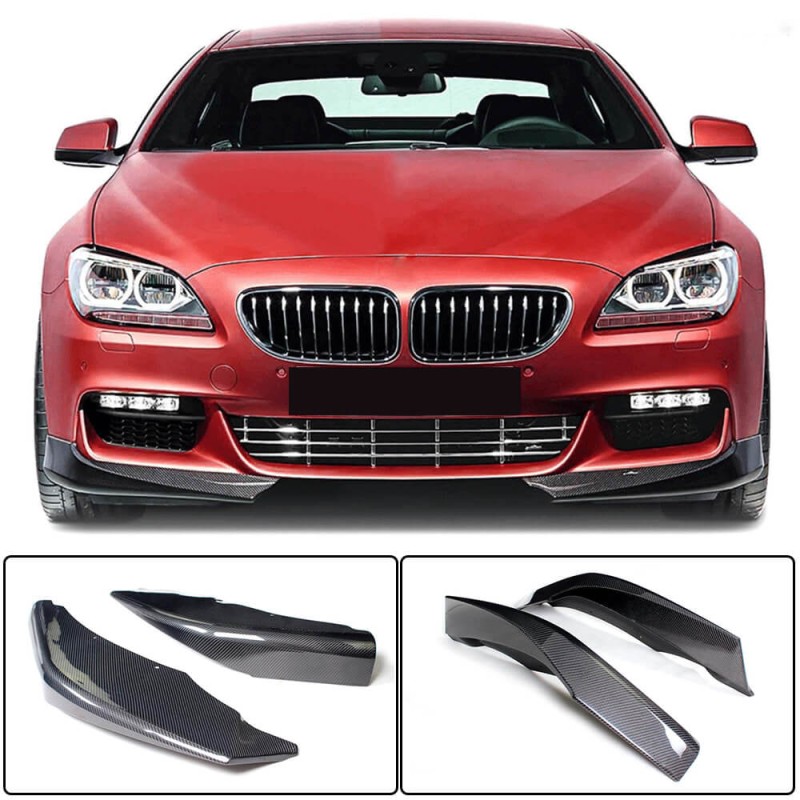 Накладки на передний бампер Flap Карбон V1 (для M-Sport) для BMW 6 F12/F13/F06 2011-2018 гг