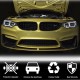 Накладки на передний бампер Flap V4 (для F82/F83, Карбон) для BMW 4 серия F-32 2012-2020 гг