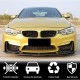 Накладки на передний бампер Flap V4 (для F82/F83, Карбон) для BMW 4 серия F-32 2012-2020 гг
