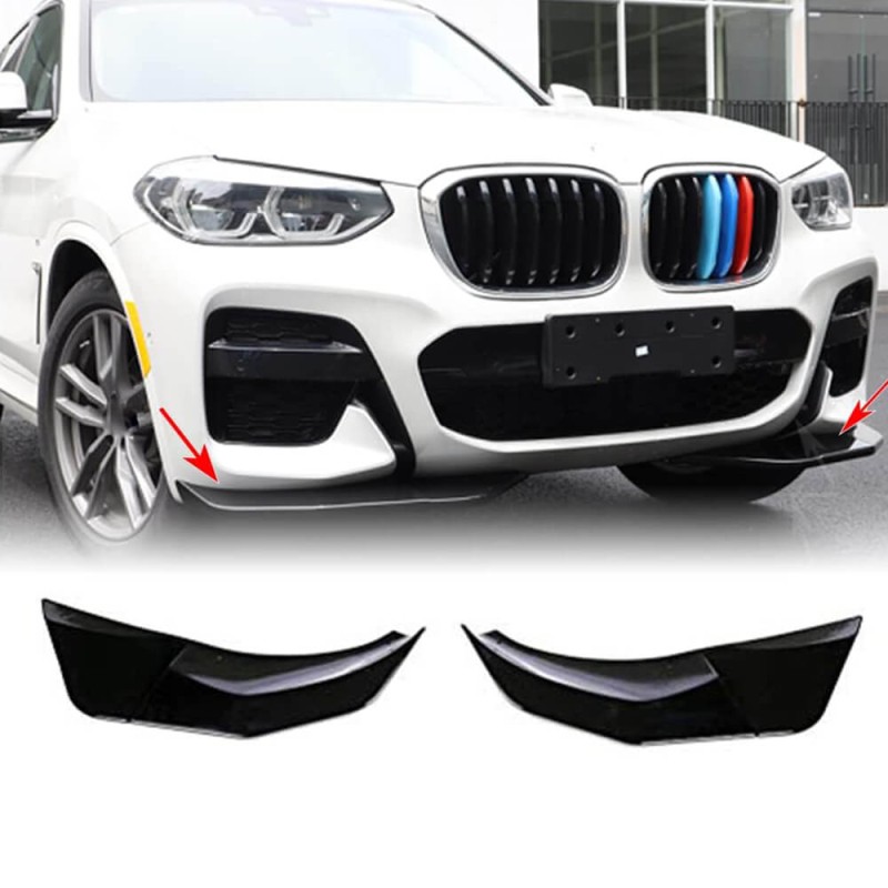 Флапсы на передний бампер ABS V3 (для оригинального M-Sport 2018-2021) для BMW X3 G01 2018- гг Флапсы на передний бампер ABS V3 (для оригинального M-Sport 2018-2021) для BMW X3 G01 2018- гг