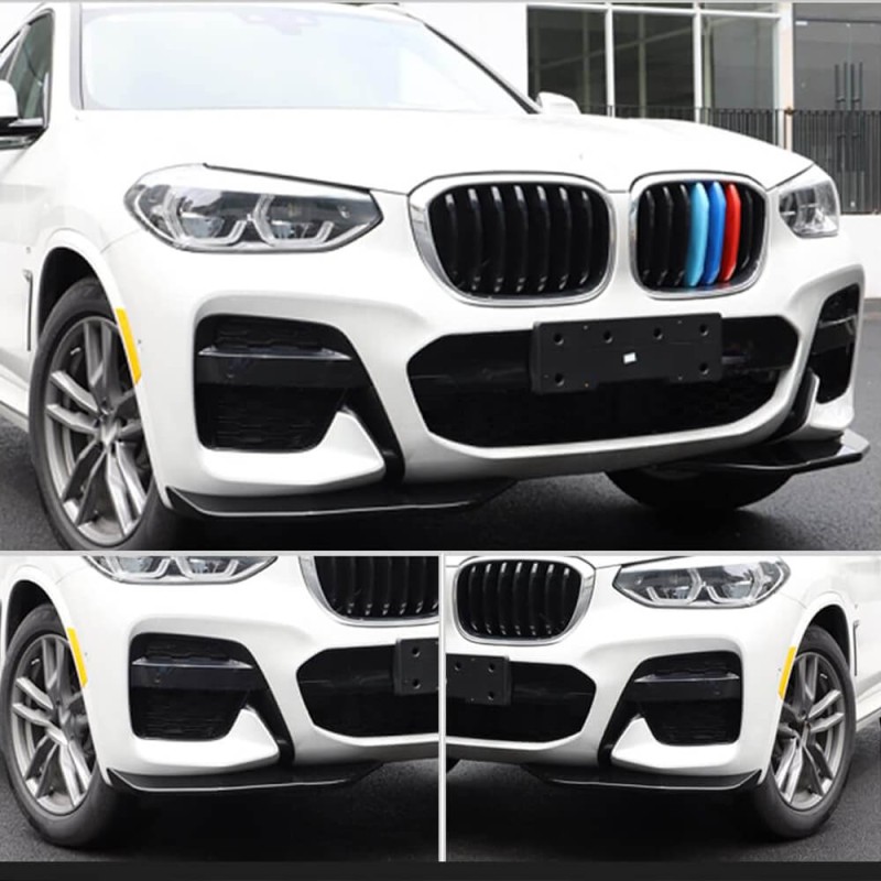 Флапсы на передний бампер ABS V3 (для оригинального M-Sport 2018-2021) для BMW X3 G01 2018- гг Флапсы на передний бампер ABS V3 (для оригинального M-Sport 2018-2021) для BMW X3 G01 2018- гг