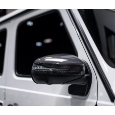 Накладки на зеркала Carbon (2 шт) для Mercedes G сlass W463 2018-2024 гг
