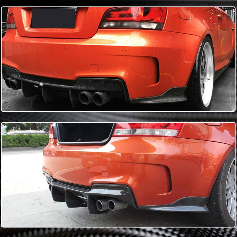 Накладки Flap на задний бампер (для E82 1M, Карбон) для BMW 1 серия E81/82/87/88 2004-2011 гг Накладки Flap на задний бампер (для E82 1M, Карбон) для BMW 1 серия E81/82/87/88 2004-2011 гг