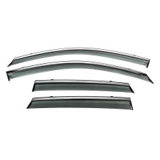 Ветровики с хромированным молдингом Niken Luxury (HB, 4 шт) для Ауди A3 2020- гг