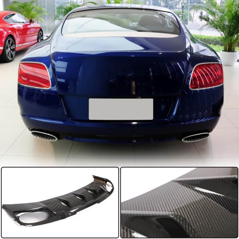 Диффузор заднего бампера (Карбон) для Bentley Continental GT 2011-2018 гг