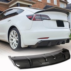 Диффузор заднего бампера Карбон V3 (2016-2022) для Tesla Model 3