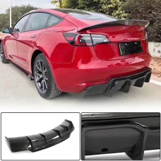 Диффузор заднего бампера Карбон V4 (2016-2022) для Tesla Model 3