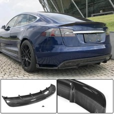 Диффузор заднего бампера Карбон V2 (2016-2020) для Tesla Model S