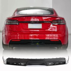 Диффузор заднего бампера Карбон V2 (2021-2023) для Tesla Model S