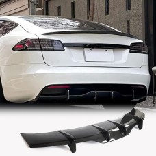 Дифузор заднього бампера Карбон (для Plaid 2021-2024) для Tesla Model S