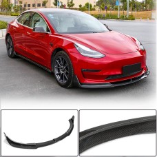 Накладка на передній бампер Lip Карбон V1 (2016-2022) для Tesla Model 3