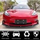 Накладка на передний бампер Lip Карбон V1 (2016-2022) для Tesla Model 3