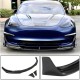 Накладка на передний бампер Lip Карбон V3 (2016-2022) для Tesla Model 3