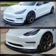Накладка на передний бампер Lip Карбон V3 (2016-2022) для Tesla Model 3