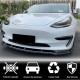 Накладка на передний бампер Lip Карбон V5 (2016-2022) для Tesla Model 3