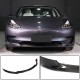 Накладка на передний бампер Lip Карбон V7 (2016-2022) для Tesla Model 3