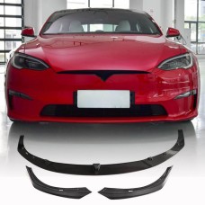 Накладка на передній бампер Lip Карбон V2 (2021-2023) для Tesla Model S