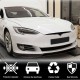 Накладка на передний бампер Lip Карбон V1 (2016-2020) для Tesla Model S