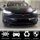 Накладка на передний бампер Lip Карбон V1 (2016-2020) для Tesla Model X
