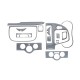 Накладки на панель Алюміній для Renault Kangoo 2008-2020 рр