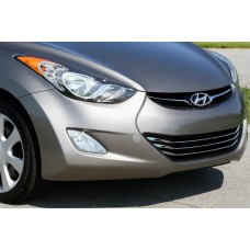 Накладки на решітку (3 шт, нерж.) для Hyundai Elantra (MD/UD) 2011-2015 рр