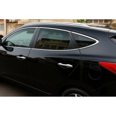 Комплект хром окантовки вокруг окон (10 шт, нерж.) для Hyundai IX-35 2010-2015 гг