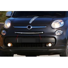 Накладки на решітку (popstar, нерж.) для Fiat 500/500L 2013-2022 рр