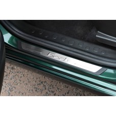 Накладки на пороги 500L (OmsaLine, 4 шт., Нерж) для Fiat 500/500L 2013-2022 рр