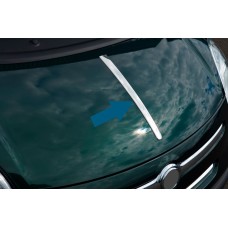 Смужка на капот (нерж.) для Fiat 500/500L 2013-2022 рр