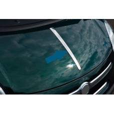 Смужка на капот (нерж.) для Fiat 500/500L 2013-2022 рр