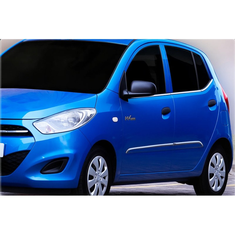 Окантовка вікон (6 шт, нерж.) для Hyundai I-10 2008-2013 рр