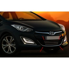 Накладки на нижнюю решетку и окантовку STYLE (нержавейка) для Hyundai I-30 2012-2017 гг