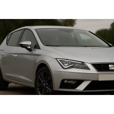 Накладки на дзеркала (2 шт., нерж) для Seat Leon 2013-2020 рр
