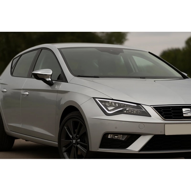 Накладки на дзеркала (2 шт., нерж) для Seat Leon 2013-2020 рр