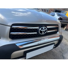 Накладки на решітку 2006-2010 (4 шт, нерж) для Toyota Rav 4 рр
