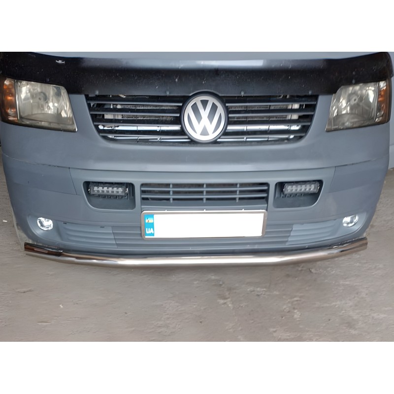 Нижня одинарна губа (нерж) 51мм для Volkswagen T5 Multivan 2003-2010 рр