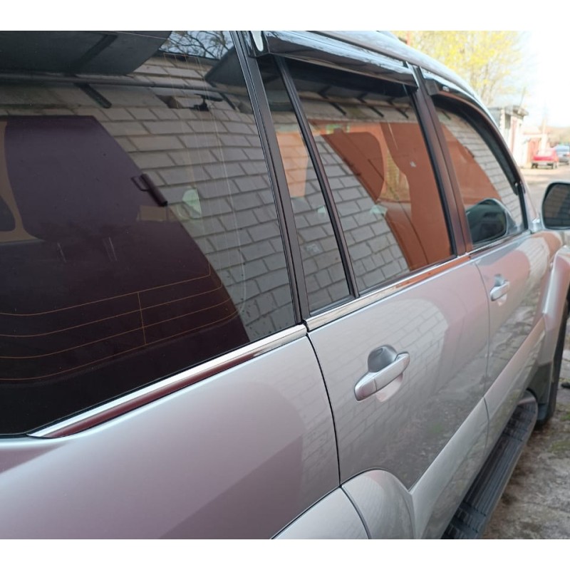 Зовнішня окантовка вікон (6 шт, нерж) Carmos - Турецька сталь для Toyota Land Cruiser Prado 120