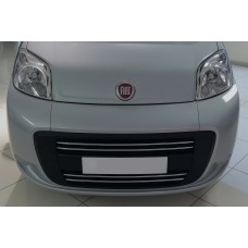 Накладка на решетку радиатора (4 части, нержавейка) OmsaLine - Итальянская Нержавейка для Peugeot Bipper 2008-2017 гг