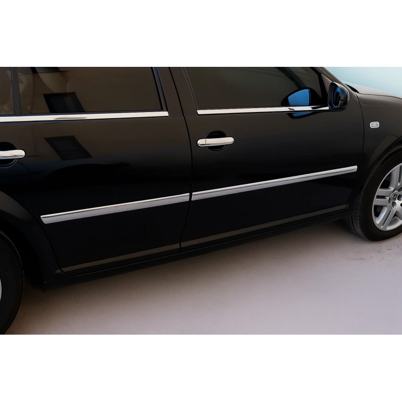 Зовнішня окантовка стекол (4 шт, нерж) SW - універсал для Volkswagen Bora 1998-2004 рр